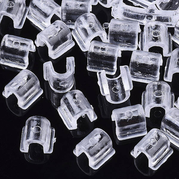 Transparent AS Plastic Base Buckle Hair Findings
