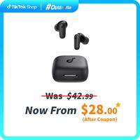 Soundcore by Anker, Smart Noise Cancelling Earbuds, For Commute & Fitness, Powerful Bass, 45H Playtime, 2-in-1 Case & Phone S...