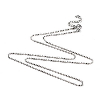 Non-Tarnish 304 Stainless Steel Ball Chain Necklaces