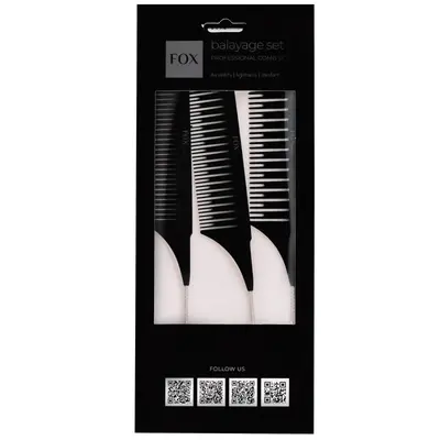 Balayage Fox Black Comb Set 3 pieces