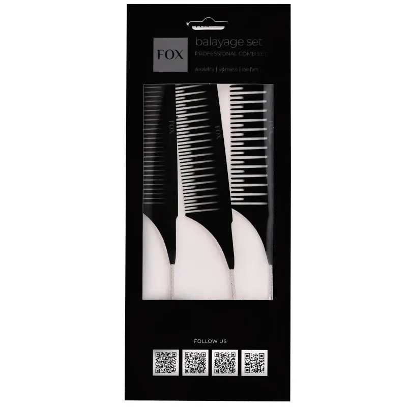 Balayage Fox Black Comb Set 3 pieces