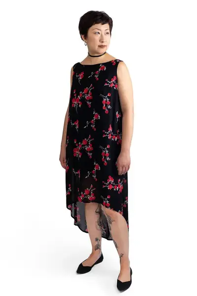 Sheer Floral Overdress - Red | Size: XL | Color: Red floral