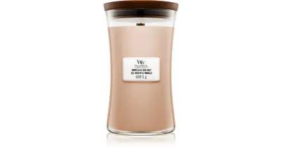 Woodwick Vanilla & Sea Salt Scented Candle with Wooden Wick 609.5g