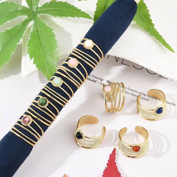 304 Stainless Steel Multi-layer Open Cuff Rings