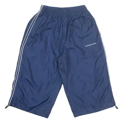 UMBRO Mesh Lined 3/4 Length Womens Sports Shorts Blue S W26