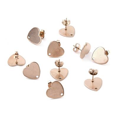 Ion Plating(IP) 304 Stainless Steel Stud Earring Findings