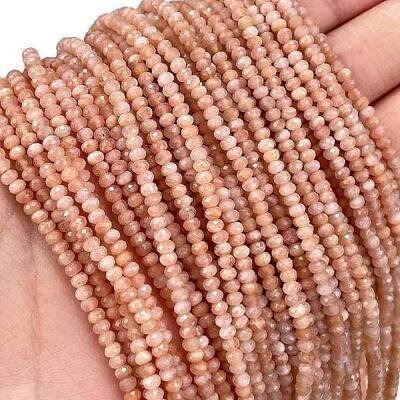 Natural Peach Moonstone Beads Strands