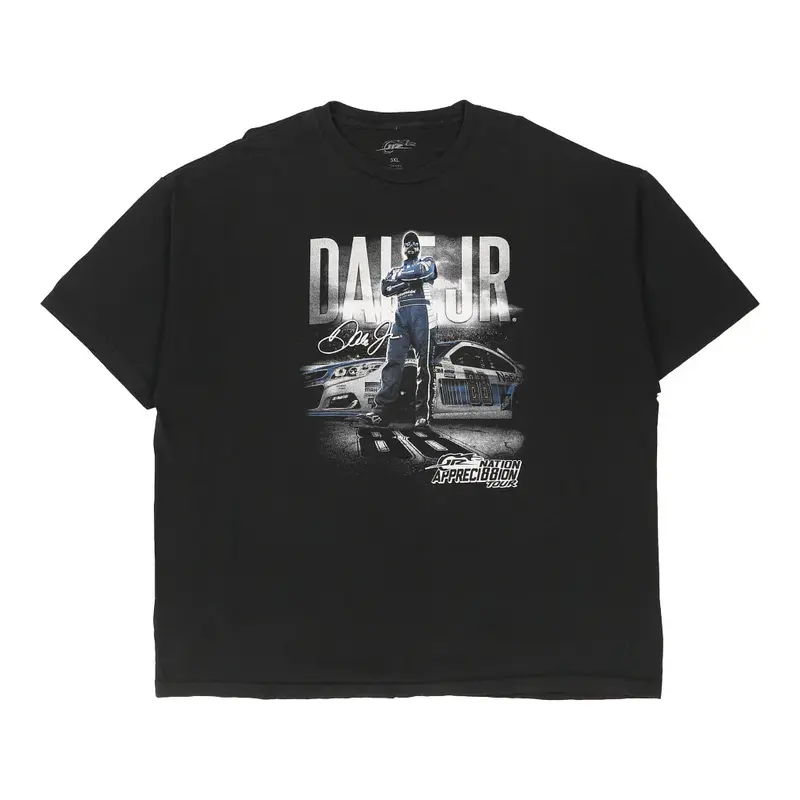 Dale Jr. Jr Nascar T-Shirt - 3XL Black Cotton