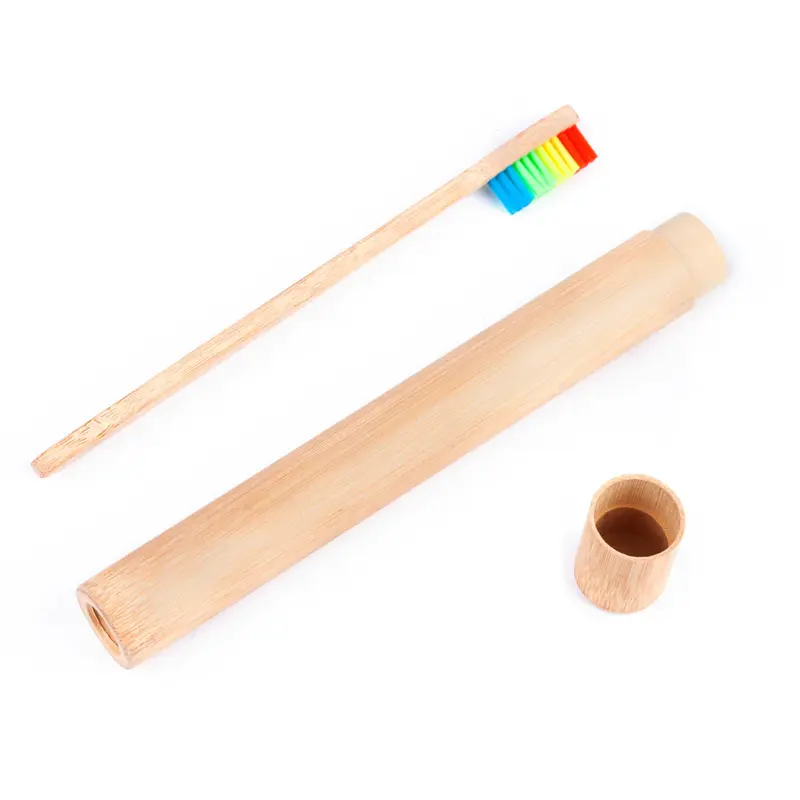 Toothbrush Bamboo Tube Portable Travel Bamboo Pipe B & B Disposable Box Travel Tube | Style: Children's Bamboo 16cm