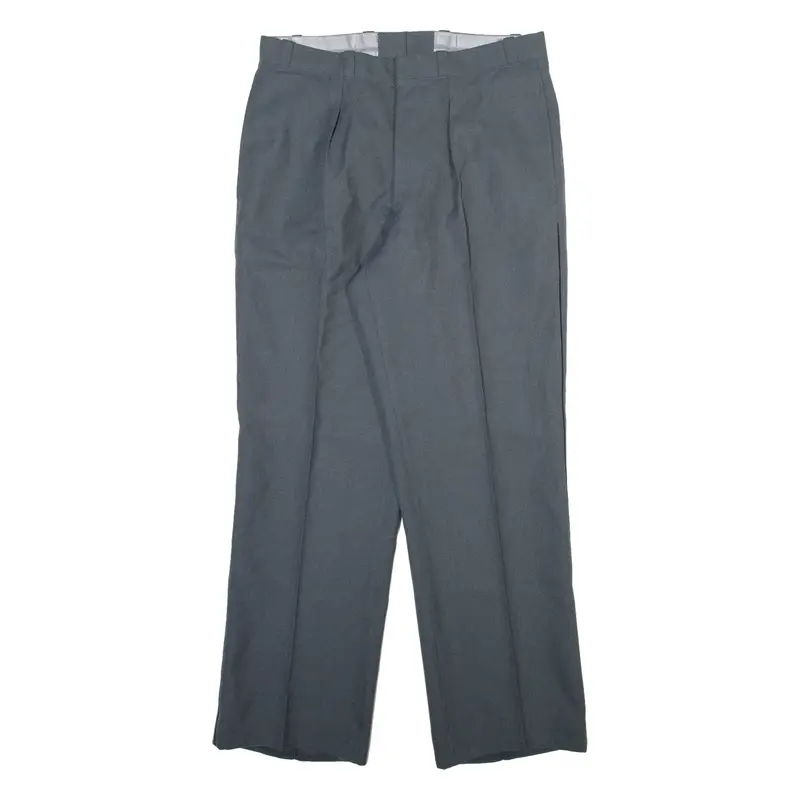 Mens Trousers Grey Regular Straight Wool W31 L29
