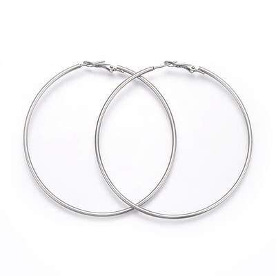 Tarnish Resistant 201 Stainless Steel Hoop Earrings