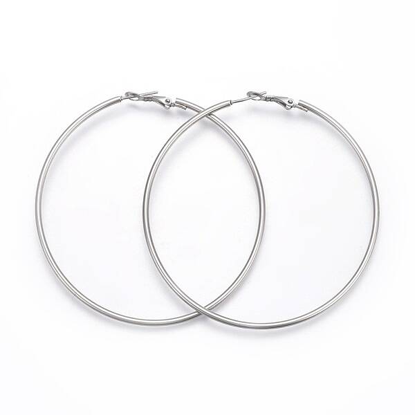 Tarnish Resistant 201 Stainless Steel Hoop Earrings