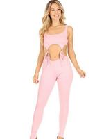 Lace-up Hollowed-out jumpsuits