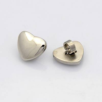 Tarnish Resistant 304 Stainless Steel Heart Slide Charms