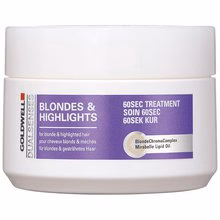 Goldwell Maschera rigenerante neutralizzante dei toni gialli dei capelli Dualsenses Blondes & Highlights (trattamento 60 sec)...