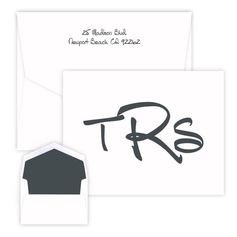 Anthony Monogram Oversized Note - Raised Ink