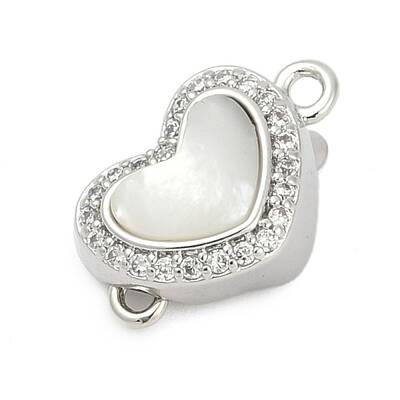 Brass Micro Pave Clear Cubic Zirconia Box Clasps