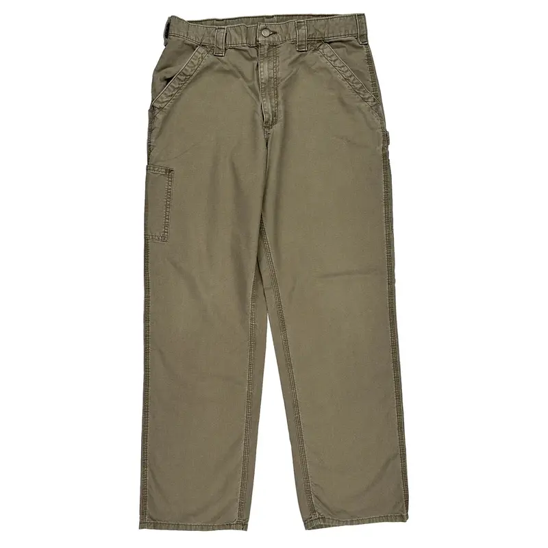Carhartt Carpenter Trousers - 33? Waist Khaki Cotton