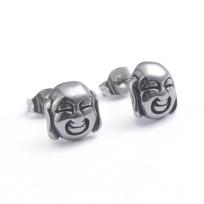 Retro 304 Stainless Steel Stud Earrings