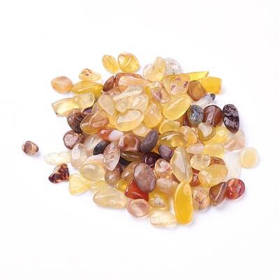 Natural Yellow Agate Beads
