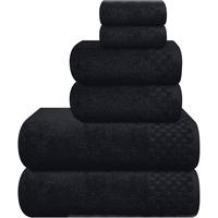 Premium Cotton 6 Pack Towel Set for Bathroom, Contains 2 Bath Towels 28x55 inch, 2 Hand Towels 16x24 inch & 2 Wash Coths 12x1...