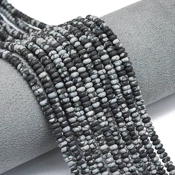 Natural Snowflake Obsidian Beads Strands