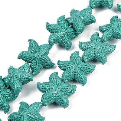 Synthetic Coral Dyed Carved Beads Strands