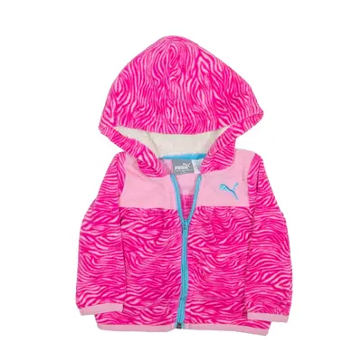 PUMA Fleece Hoodie Pink Full Zip Girls 2 Years