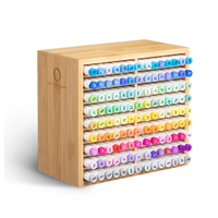Ohuhu Bamboo Marker Organizer, Desktop Storage Hold 126/224 Markers for Honolulu Oahu Series of Ohuhu Markers, Pens Pencils S...