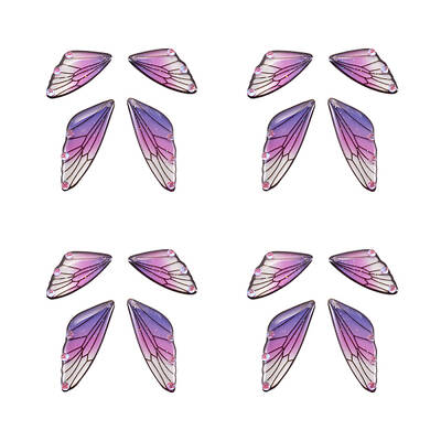 Transparent Resin Crystal AB Rhinestone Pendants Set
