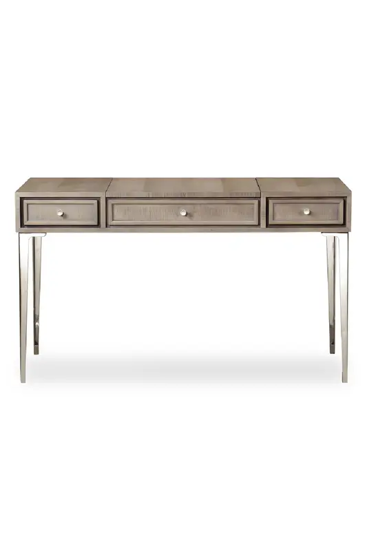 Mink Contemporary Dressing Table with Mirror | Andrew Martin Chloe