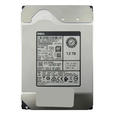 09HXK6 Dell 12TB 12Gb/s SAS 7200 3.5-inch 256MB Hard Drive