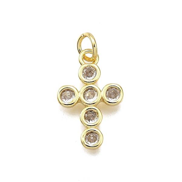 Brass Micro Pave Cubic Zirconia Pendants
