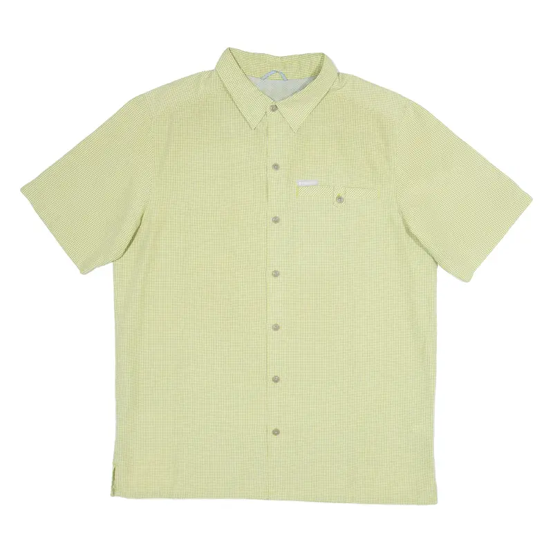 COLUMBIA Mens Shirt Green Check M