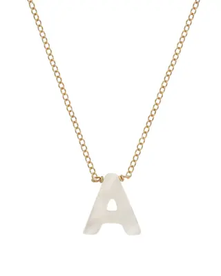 Dawn Initial Necklace | Metal Color: Gold | Style: A