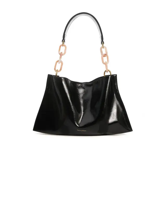 Smting soft leather chain hobo bag