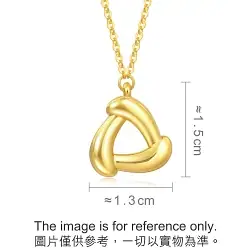 'Glow' 999 Gold Triangular Windmill Necklace