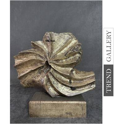 Creative Sinuous Wood Sculpture Abstract Sculpture Original Hand Carved Home Decor | PULSAR 13.7"x13"