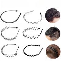 6 Count Metal Hair Headband Wave Style Hoop Band Comb Sports Hairband Men Women  fathersdaygifts