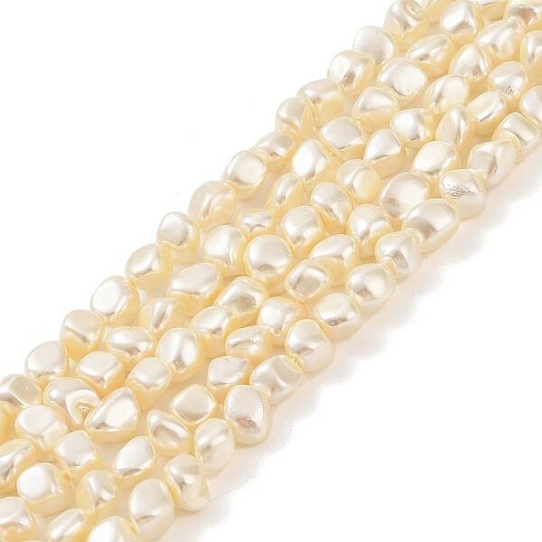 Electroplated Shell Pearl Beads Strands