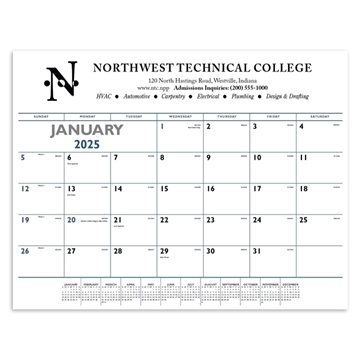 25 Customized Blue & Black Desk Pad - FSC Certified