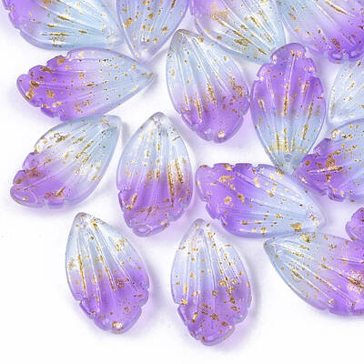 Two Tone Transparent Spray Painted Glass Pendants