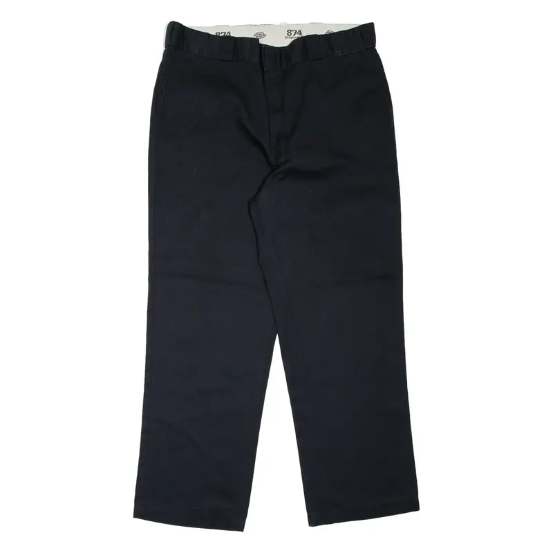DICKIES 874 Workwear Mens Trousers Black Regular Straight W38 L30