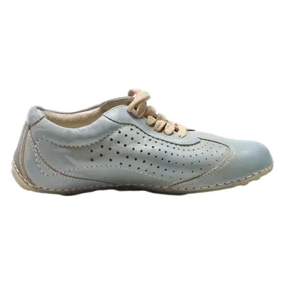 DR MARTENS 2B37 Low Top Trainers Blue Leather Womens UK 5