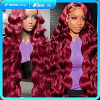 [New in] STERLY #99J Body Wave Wig 200% Density Burgundy 13x6 Full Frontal Human Hair Wigs Natural Black 7x6 Glueless Wigs #4...