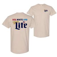 Red White And Miller Lite Tshirt, 4th of July Graphic Tees For Women, Patriots Style, Beer Shirts, Womenswear, Women's Top