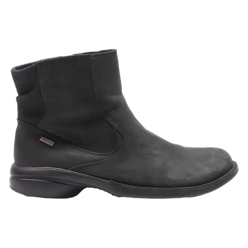 MERRELL Ankle Boots Black Leather Womens UK 4