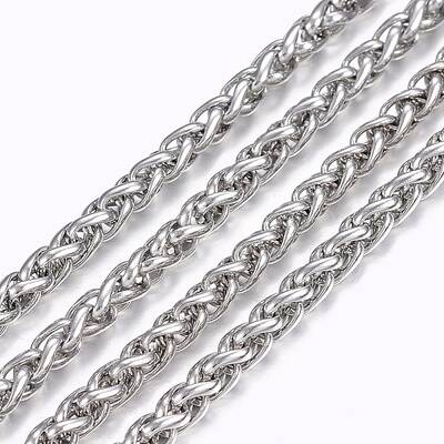 Tarnish Resistant 304 Stainless Steel Wheat Chains
