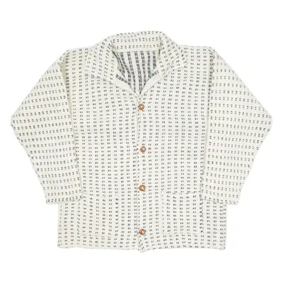 Mens Jacket Cream Knit 90s Spotted M