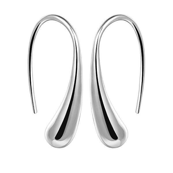Silver Color Plated Brass Dangle Earrings